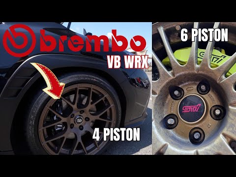 VB WRX Brembo Brakes STI 4 piston and 6 piston calipers 2022 2023 2024 Subaru WRX big brake upgrade
