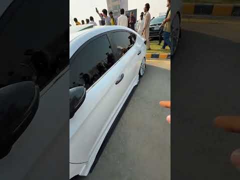 Modified Elantra with air suspension in Multan Auto Show!