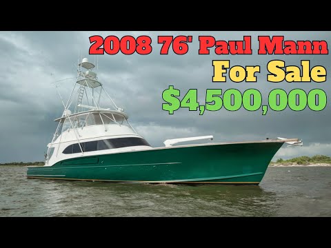Tour this $4,500,000 Custom Convertible Sportfishing Boat For Sale - 2008 Paul Mann