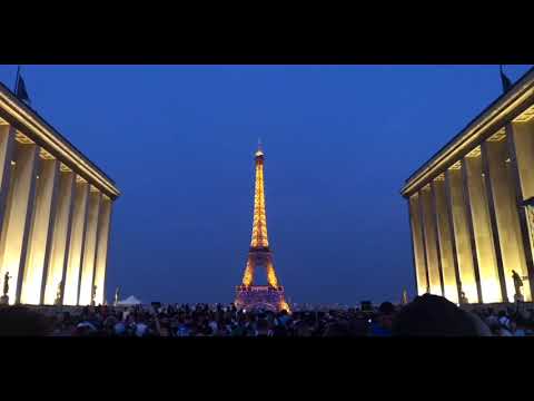 14th of July 2018 Eiffel Tower Fireworks in Paris