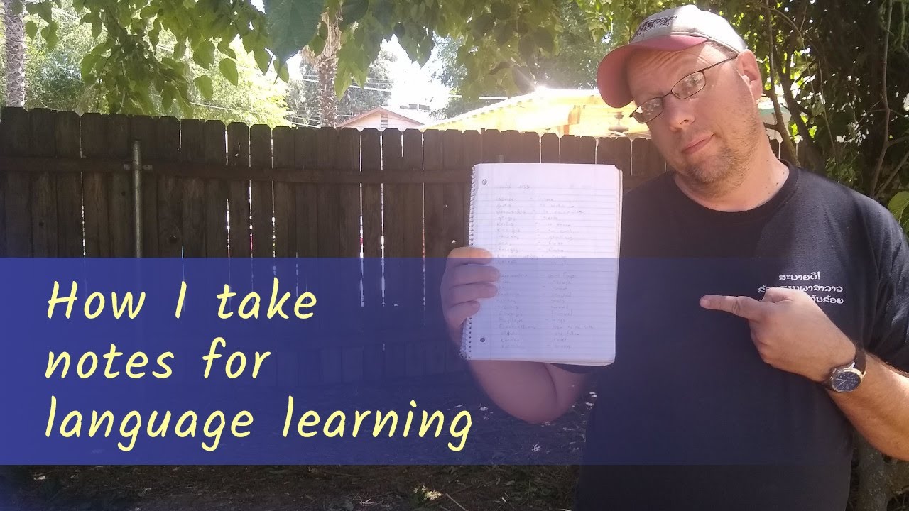 How I take notes for language learning.