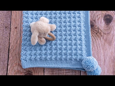 , title : 'How to Crochet a Baby Blanket for Beginners (Super EASY & QUICK. Only 1 row to repeat)'