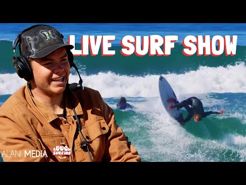 LIVE SURFING SHOW FROM THE BEACH! Full interview with Taj Lindblad