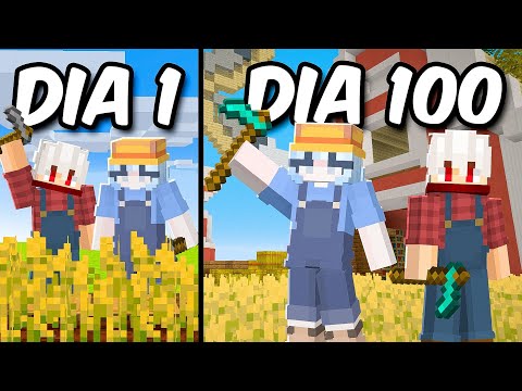 Sobrevivi 100 Dias em Dupla no Minecraft Fazendinha - O FILME