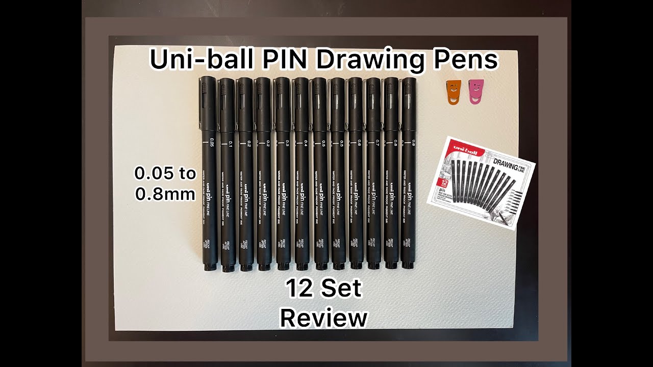 Uni Ball PIN Drawing Black Fine Line Pens 12 Set - Neat and Ultra Precise Drawing - Review