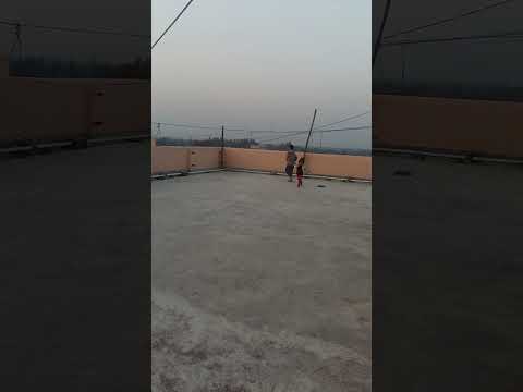 Wafi and Aribah playing.