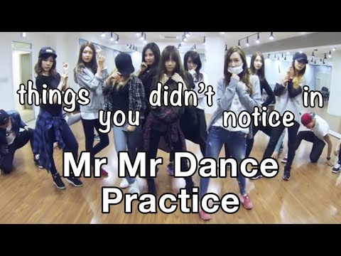 things you didn’t notice in snsd's mr mr dance practice