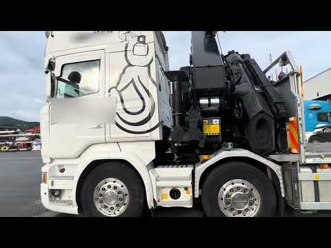 2015 Scania R580 8x4 Crane truck w/ 78 t/m Palfinger crane w/ Jib and winch.