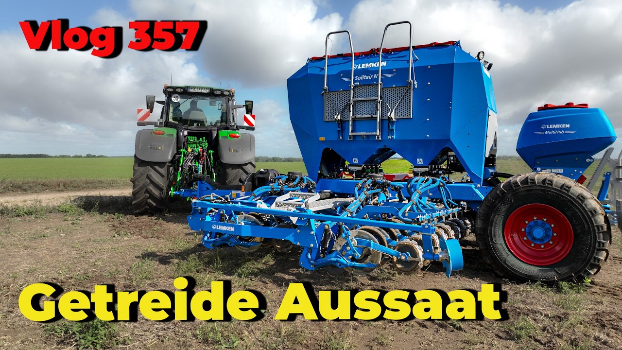 Vlog 257 Herbstaussaat mit der Lemken NT, Weizen und Gerste kommen in die Erde
