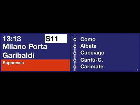 [FFS TTS] annuncio di soppressione della S11 per Milano Porta Garibaldi