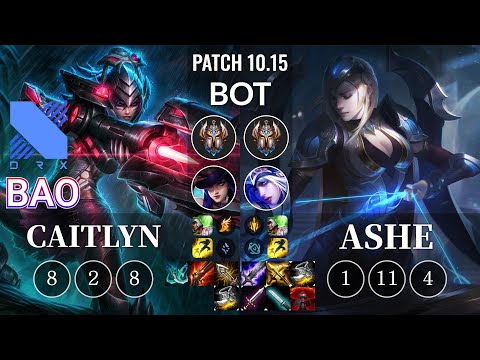 DRX BAO Caitlyn vs Ashe Bot - KR Patch 10.15