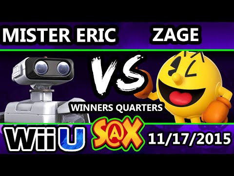S@X 124 - HE | Mister Eric (R.O.B.) Vs. Zage (Pac-Man) SSB4 Winners Quarters - Smash Wii U - Smash 4