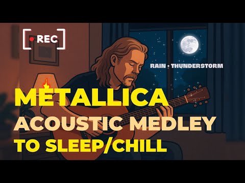 Metallica Acoustic Medley for Sleep, Relax & Study – Rain & Thunder Sounds