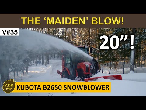 The 'Maiden' Blow | Kubota B2650 63" Snowblower in Deep Snow!