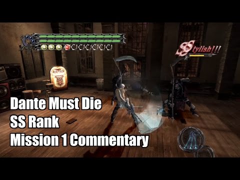 Devil May Cry 3 HD - Dante Must Die SS Rank - Mission 1 with Commentary