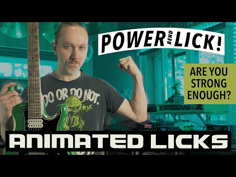 Power Lick - Alternated picking into bend - Animated Licks of Mika Tyyskä E25