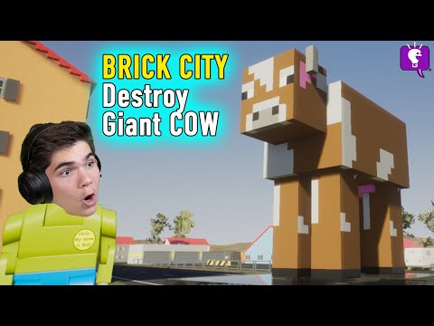 How to Destroy a GIANT COW in Brick City on HobbyFamilyTV