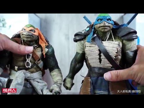 Threezero《忍者龜：變種新任務》1:6人偶系列「李奧」(Leonardo)及「米開朗基羅」（Michelangelo） 開箱