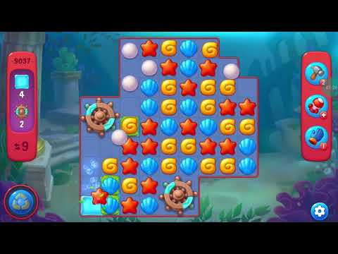 Fishdom Hard Level 9037 (with Double Lightning Booster) @choraelmin