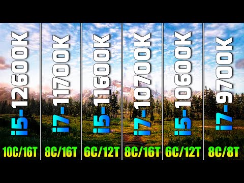 Core i5 12600K vs i7 11700K vs i5 11600K vs i7 10700K vs i5 10600K vs i7 9700K | PC Gaming Tested
