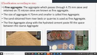 VTU 4TH SEM l LECTURE 19l CONCRETE TECHNOLOGY l Classifications of Aggregates based on Size & Shape