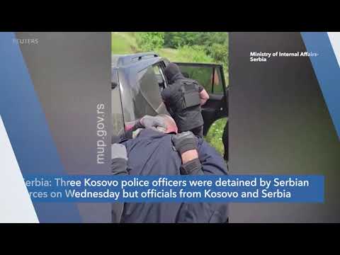 VOA60 World PM- Serbia arrests Kosovo police officers, countries dispute location
