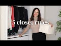 How To ORGANIZE Your Closet Like A PRO 5 Minimalist Rules Of Closet Organization