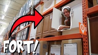 HIDING IN A RAFTERS FORT!