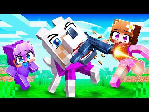 I Became a BABY DOG, with a GUN in Minecraft!