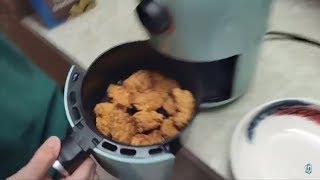 Dash Air Fryer - Fried Boneless Chicken Wings W Buffalo Wild Wings Sauce + Fried French Fries