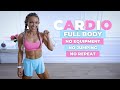 CHILLED CARDIO WORKOUT | No Equipment, No Repeat, No Jumping