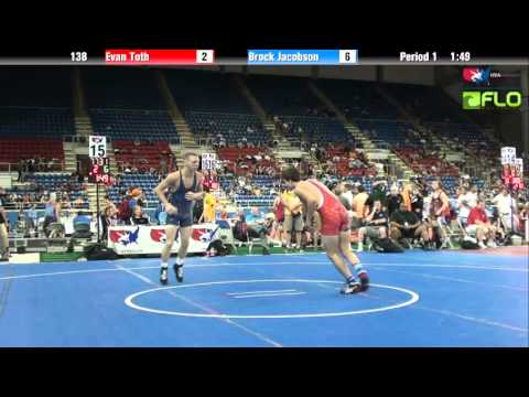 Junior 138 - Evan Toth (Michigan) vs. Brock Jacobson (Virginia)