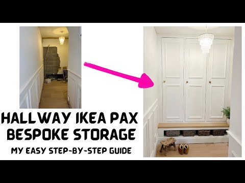 IKEA PAX Wardrobe Hall Storage Cupboard - Under £500 - My step-by-step guide - DIY HACK Wardrobe
