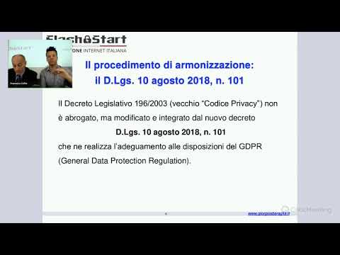 Open Webinar GDPR: il decreto di Settembre