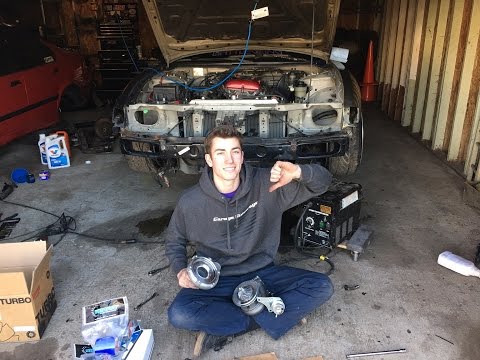Putting This TURBO In Was Not Easy.. GT2871R 240sx project!