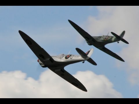 ① LARGE SCALE RC "SPITFIRE SALUTE" DISPLAY AT THE BMFA NATIONALS - 2014