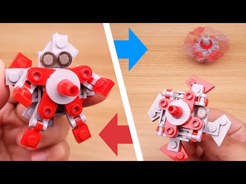 LEGO brick spinning top transformer robot tutorial Spinny Boom #LEGO #MOC #レゴ変形ロボ #レゴアイデア #레고변신로봇
