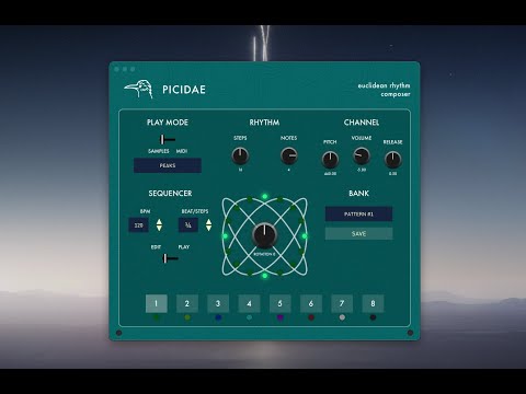 Picidae - euclidean rhythm sequencer demo with Korg MS20 and Roland JU-06A