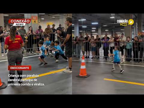 Vídeo: Criança com paralisia cerebral participa de primeira corrida e viraliza.