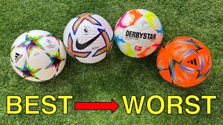 What is the BEST match ball in 2022? - Ranked from BEST to WORST