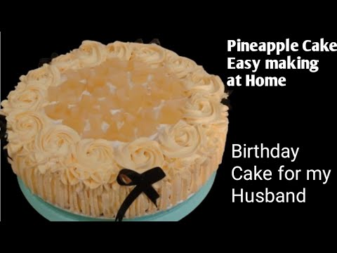 Pineapple Cake Recipe | How to Whip Cream Perfectly