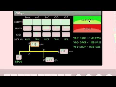 GB Gas Pipe Sizing Calculator Video