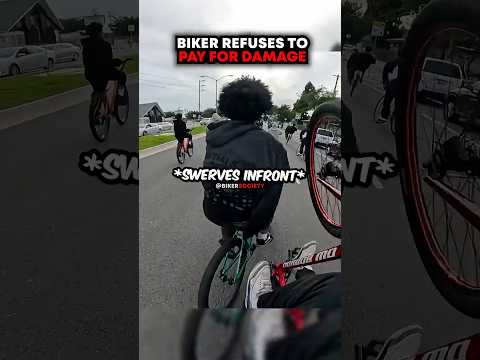Biker Refuses To Pay For Damage 😬