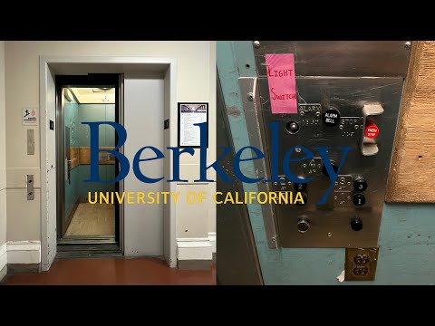 AMAZING & Tiny Vintage OTIS Traction Elevator (Car #1) - Doe Memorial Library, UCB - Berkeley, CA