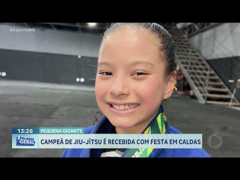 Pequena gigante: campeã de jiu-jítsu é recebida com festa em Caldas