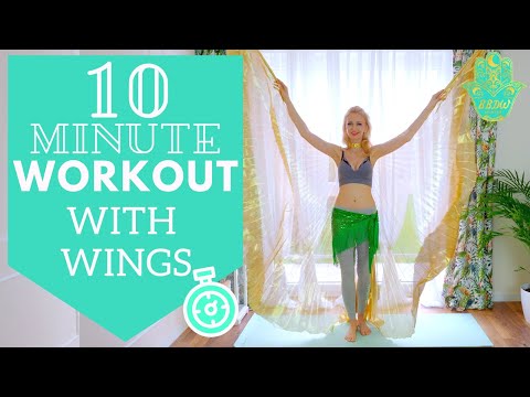 10 Minute Belly Dance Workout with Wings  - Best Belly Dance Workout