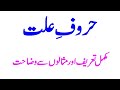 Haroof e Ellat, حروفِ علت، Definition & explanation of haroof  & haroof e ellat. urdu qawaid grammar