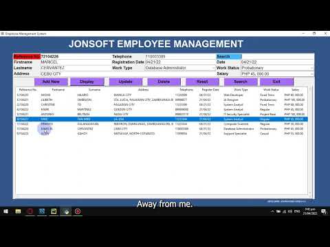 PYTHON: Employee Management With Tkinter Tree View With MYSQL | Source Code| Jon Brayden Codes