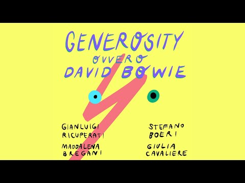 decamerette: 20/12 ore 21:00 - Generosity ovvero David Bowie: Boeri, Bregani, Cavaliere e Ricuperati