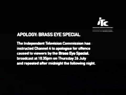 Brass Eye Special - Channel 4 Apology